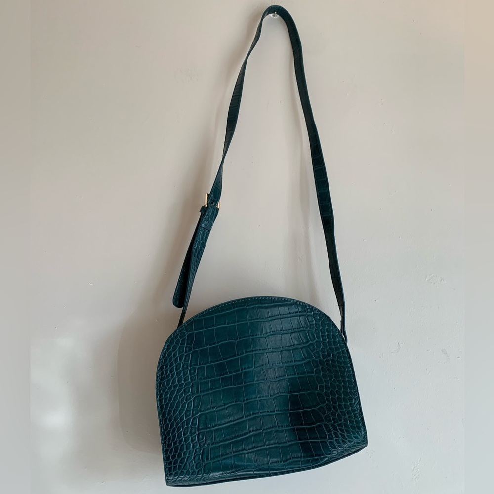 Lione Elegant Green Crocodile-Embossed Shoulder Bag Green Purse Bag Small